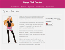 Tablet Screenshot of equipeclickfashion.com.br